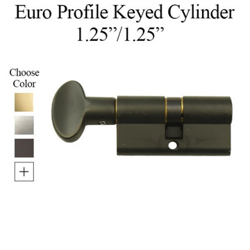 Euro Profile Cylinder 31/31, Schlage Keyway - Choose Color